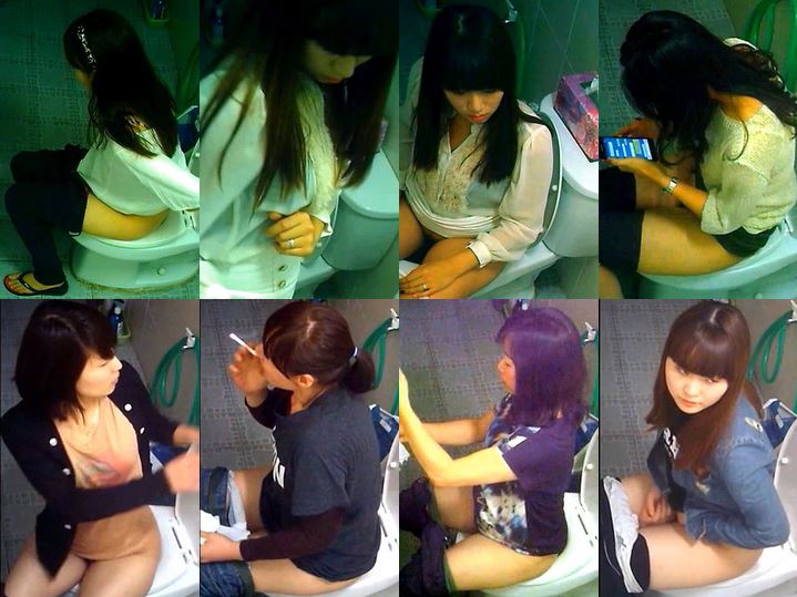 アジアの女性社員のバスルーム