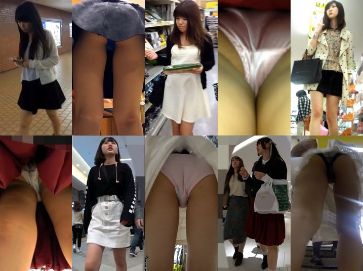 Gcolle Upskirt 19-24 超SSS級お姉さんをスカートめくりで純白パンティ丸見え！