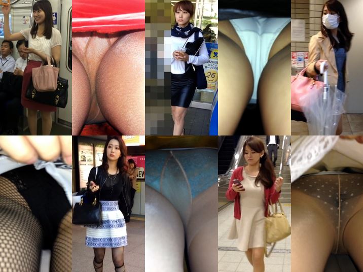 Gcolle Upskirt 19-24 超SSS級お姉さんをスカートめくりで純白パンティ丸見え！