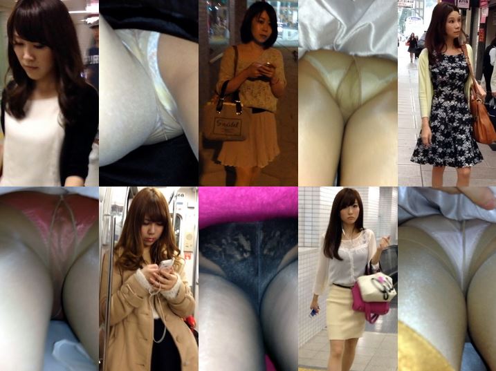 Gcolle Upskirt 19-24 超SSS級お姉さんをスカートめくりで純白パンティ丸見え！