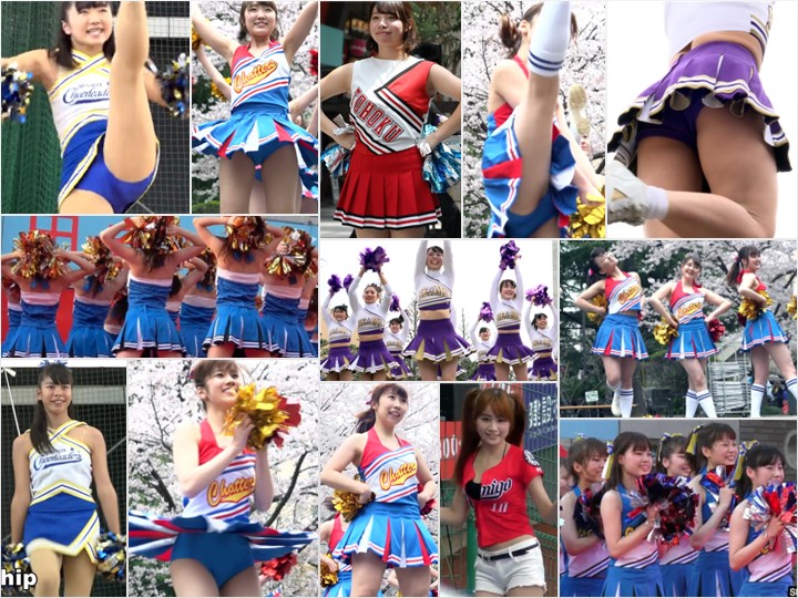 Gcolle_Cheer_81 新規　地方１７, 【HD】台湾チアガール, 神光臨！アンスコ丸出しでカメコ達の前で演技するピチピチチアガール達, 【貴重】超有名私立JDチアの紫アンスコ開脚をローアングル撮影してみた02