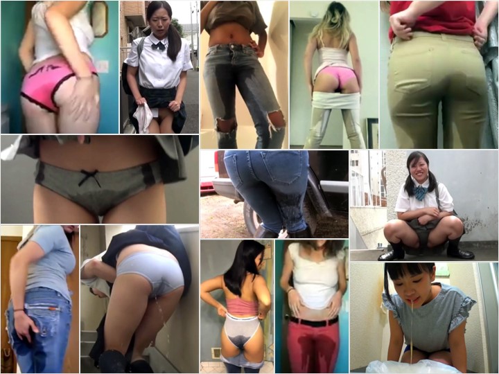 Piss_2 【注意】無理矢理ゲロ☆3, 海外女性のおもらし放尿コンピレーション 1, ライブ　淫語, 野外でパン見せ・そのまま放尿…バレそうな緊張感・したたる尿①…3名分／30分