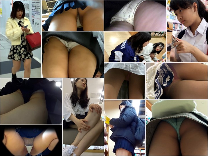 Gcolle Upskirt  パンチラ逆さ撮り2 通勤中のOL 食い込みパンティ！