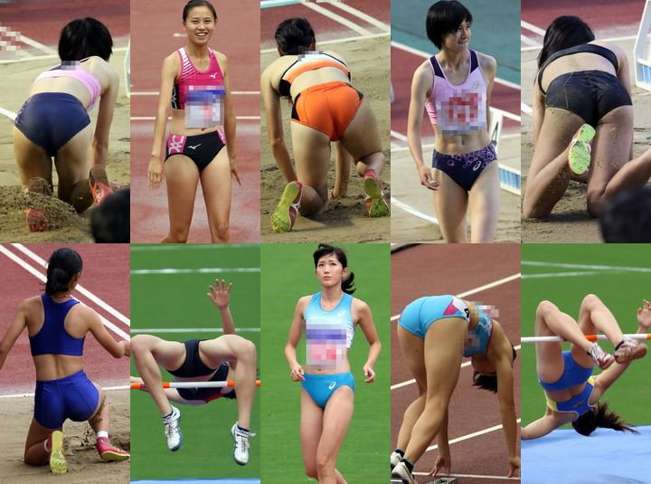 陸上競技写真集(ブルマ)No.269, 陸上競技大会の光景24, 陸上美女アスリート写真集22（走幅跳び）