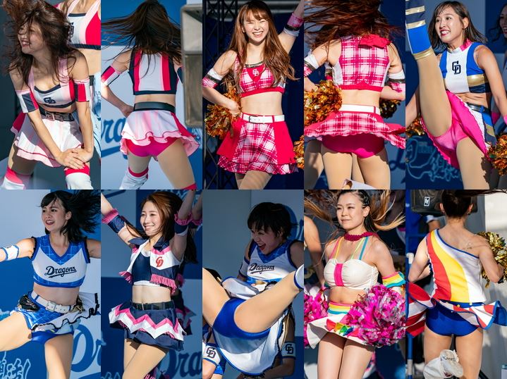セット商品★コミックマーケット コスプレ アイドルコス バックパンチラ 対面開脚 美脚純白パンチラ