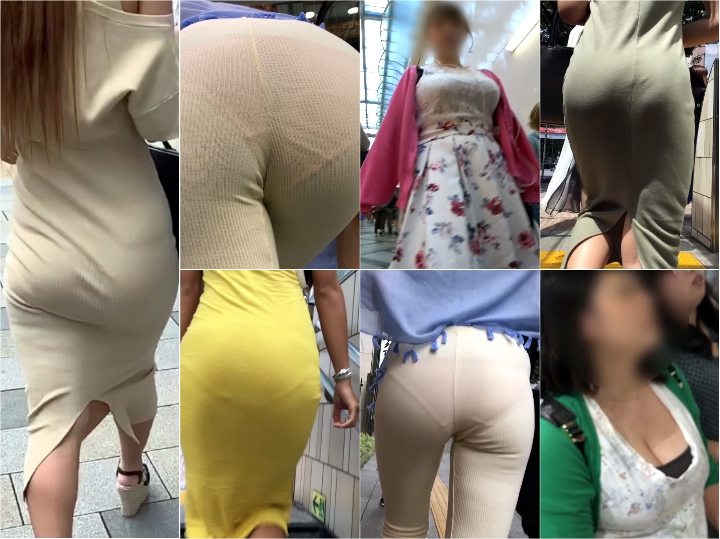 GcolleAss_116 清楚系ではあるが尻はエロし＊スレンダーお姉さんの歩くたびに尻肉に食い込むPラインを見ずはにいられない, 【FHD高画質】ピッタリすぎてお尻に謎のシミが…ラインクッキリ！白パン