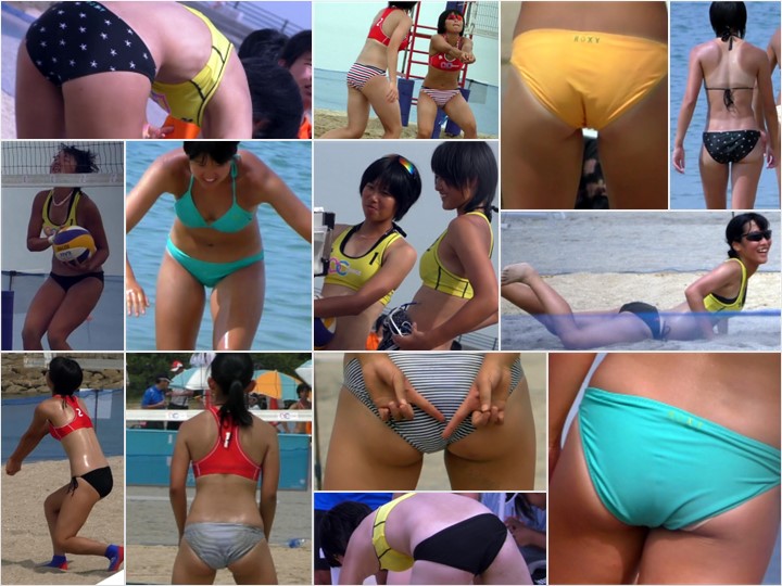 GcolleSport_195 日焼け跡がエロいビーチバレー, 学生ビーチバレーの裏側　きわどい水着で男を誘惑, 若さでGO！ｃ353, 学生ビーチバレーの食い込み