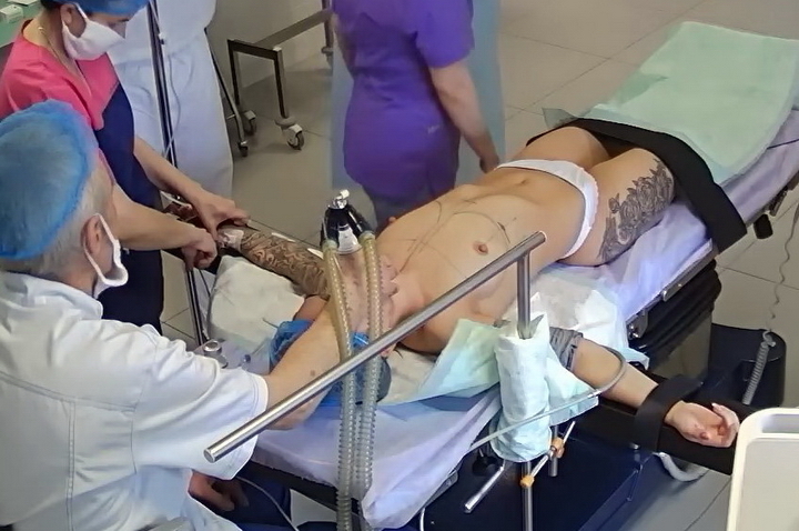 Real hidden camera in gynecological cabinet