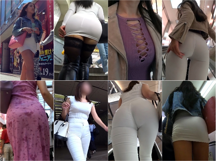 動画　Pライン嬢がしゃがむとクロッチまで透けちゃう, ピンクフレア系のPラインスケスケの食い込むお尻の魅力 ★ Beautifull Ass Actress ★姉勃シリーズ Seas , ★【ハイグレードなお姉さんの白タイト大きめヒップ】★PS MOVIE STYLISH-FH 45