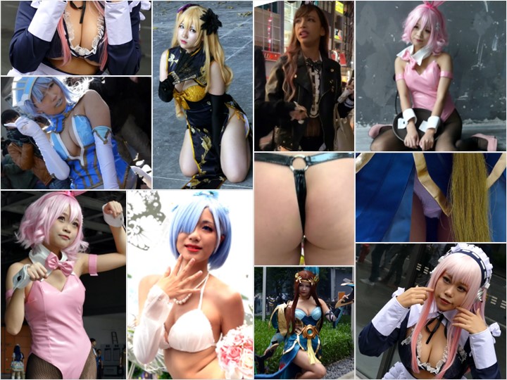 【フルHD動画】中国コスプレイベント展撮影会 ２０１８（１５）冬のコミックフェスティバルⅡ☆セットVOL 1～6☆ 号外！東京ゲームフェスティバル2018 高画質 FULL HD コミケでカンナ似巨乳乳輪胸チラ