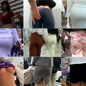 GcolleAss_185 【リベンジ店員流出】コスプリ生着替え隠撮モロ脱ぎ映像Vol.124 食い込みっ娘＊目に焼き付く際どいV字ライン‼紐で吊り上げたワイドパンツの尻に興奮‼若い子のエロ尻追跡, 【透けブラ】白ブラウスのきれいな女性