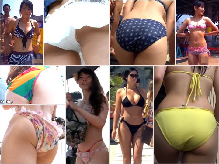 SWIM_21 プールdeビキニ監視 VOL.5, 超高画質FHD動画 真夏の鈴鹿サーキットでハイレグビキニ娘を真っ逆さま撮りNO-2, 【フルHD】海水浴時場で乳輪がはみ出して, ビキニお尻７