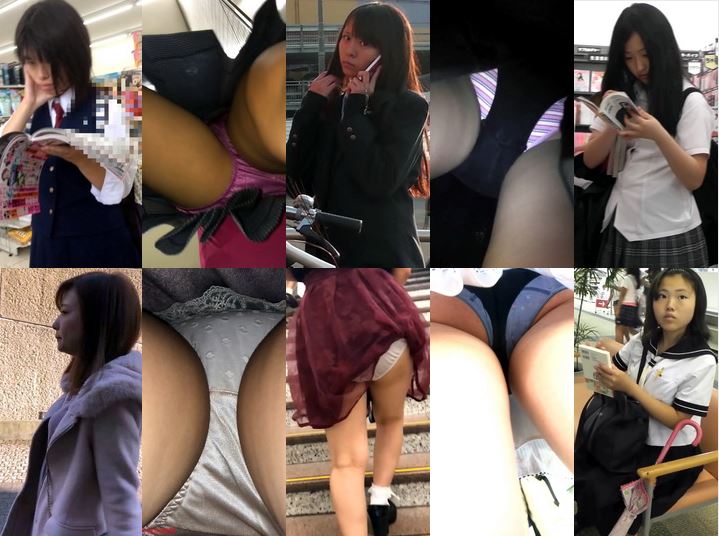 digi-tents_803 盗撮ギャル友達のパンツ2名！顔出しプライベート会話収録！２カメ！【突き出る陰毛パンチラ！】特殊機材でフロントまで接写, パンツ丸出しで歩いているお姉さん, 究極の逆さスペシャル（制服編）