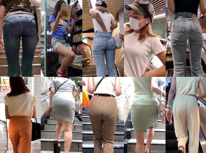 GcolleAss_297 【2名・エスカレーターで直視する着衣尻】, 【2名・エロ感が強い方の着衣尻】, 【激ﾔﾊﾞｼﾘｰｽﾞ⑩】激ｶﾜS美少女完全ア〇ロ〇至近距離視姦＾＾ｵｽｽﾒ!! すけべ臭が漂うデニムの美尻