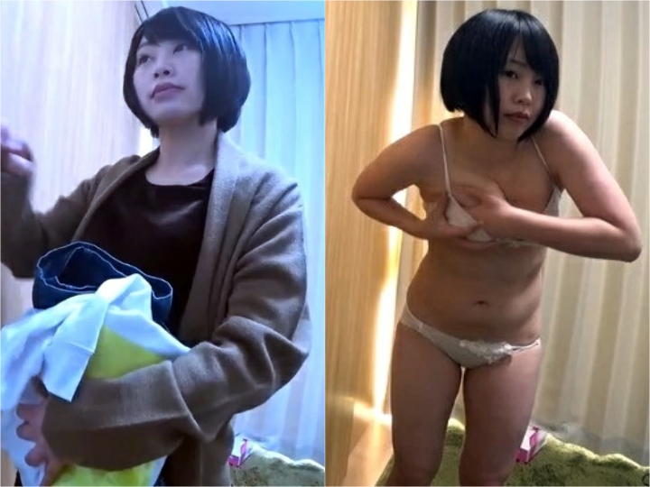 kamen20 【着替え盗撮】黒髪ボブの目がぱっちりした美女の着替え盗撮！！！！！！！！！！