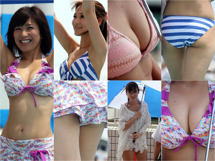  プールサイドのお嬢さん, vol117-プールで遊ぶ爆巨乳水着娘！デカ過ぎてブラジャー着用！vol119-水辺のビキニ娘