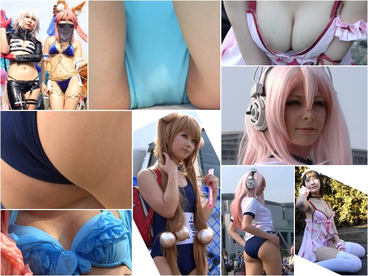 Cosplay_228 極悪ズーム厄介ローアングル★コスプレLOVE 13「特殊な方法によりマン毛を収録。高感度センサー」, 色白生尻の猫耳黒Tバックメイドお姉さんを激撮, 超高画質FHD動画 乳輪透け乳首見せレイヤー登場でカメコは狂喜乱舞