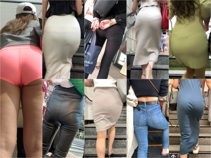 GcolleAss_356 安定のレザパン ！【ピタパン散策29】, ピタパン散策44, 【2名・ここまで丸見えパンティーOLは珍しい】, 【2名・光が当たるとメッチャ透ける！】