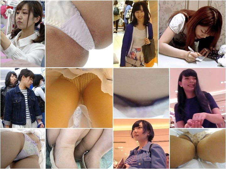 Gcolle_Upskirt_823 188 ワンピ店員さん 白花T , 顔つき逆さ撮り21（パンストの色んなお姉さん編）