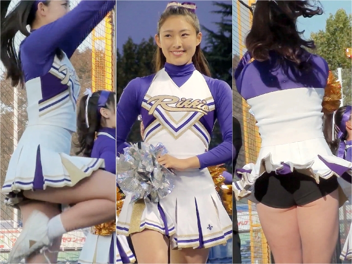 ≪4K≫『祭りでチアダンス』日向坂46にいてそうな美少女発見！