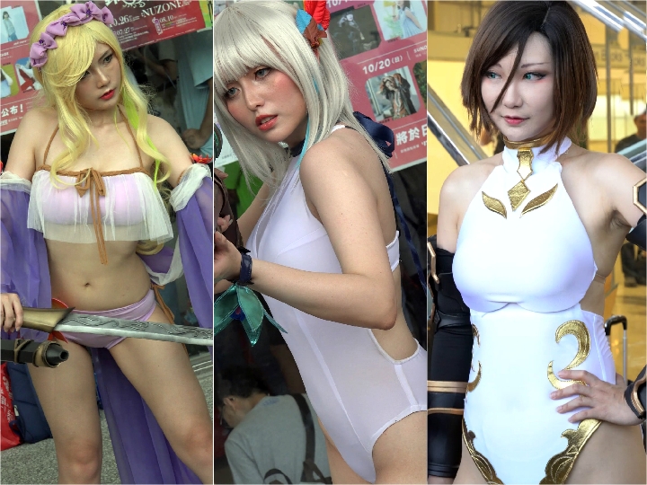 gcos4-2 アジア娘の悩殺コスプレショー part4-2 お股がこんもり　えっちすぎる水着