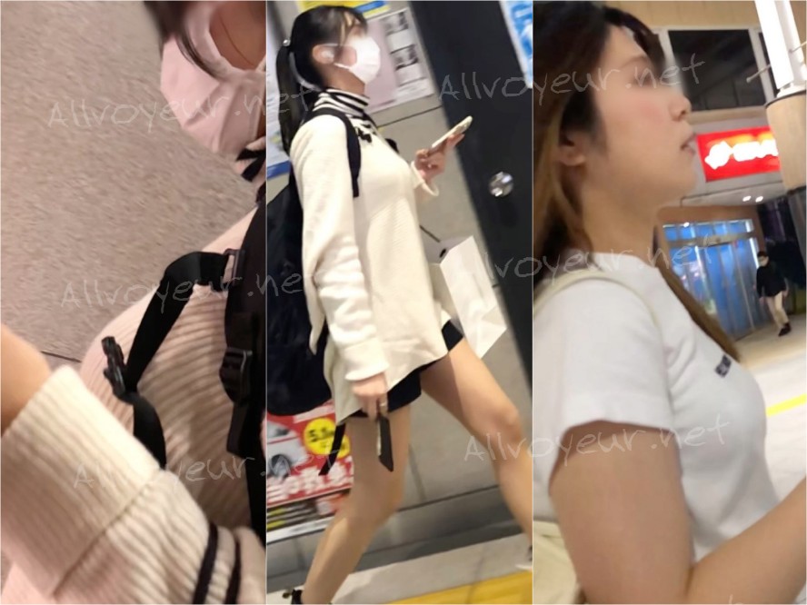 【横からの眺め193】 二人の女子大生の横からのオッパイ ！
