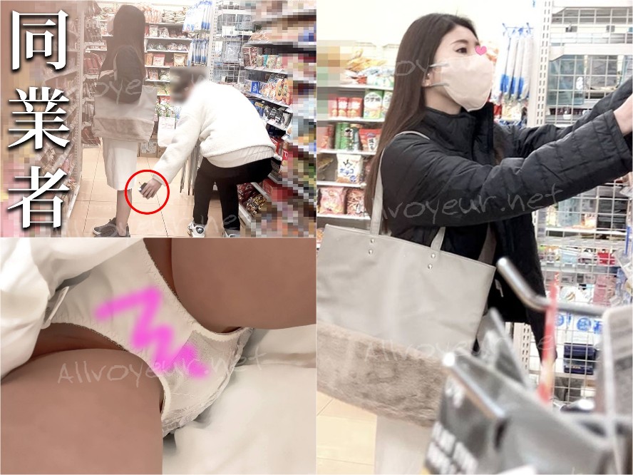 同業者がモバイルバッテリーで撮影 。必死に逆さ撮りする鳥師vs上品な奥様【禁断の逆さ撮り】Vol.52