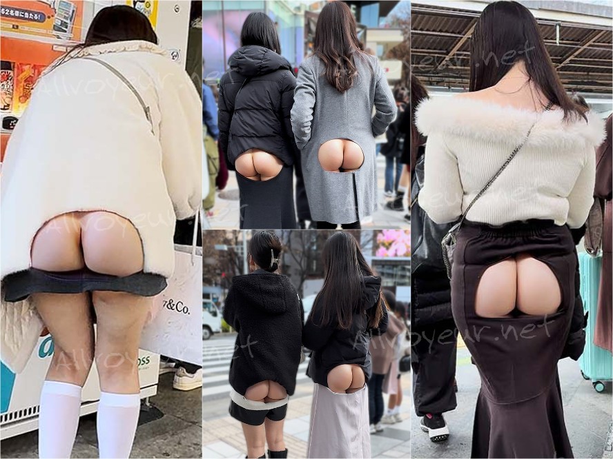 露出記録 0001「 お尻丸出しになった街の女性たち 」(54名)