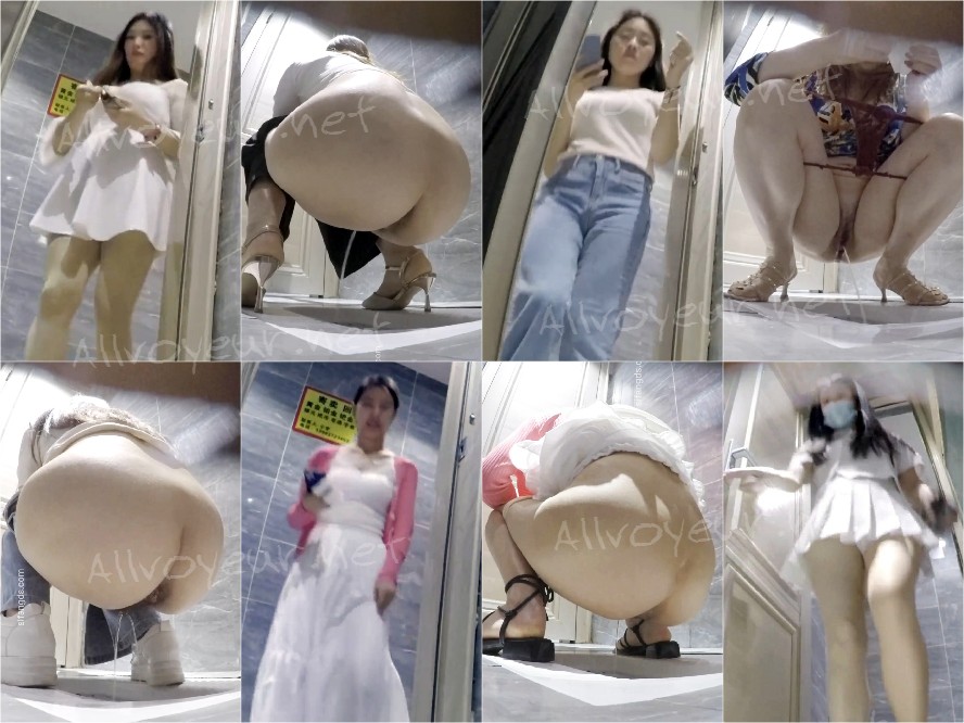 オフィスビルの女子トイレでおしっこする美人社員多数のパノラマ写真❤️あらゆる種類の美しいアワビが完璧に盛り付けられています