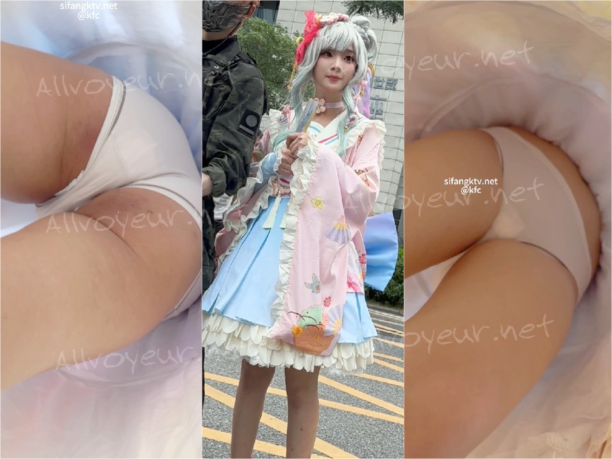 【KFC】长裙少妇和男友逛街买奶茶。白色骚窄内前后CD[某房原版]