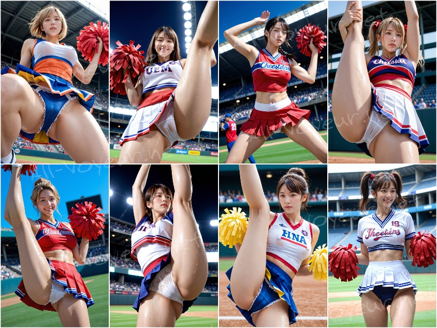 【再販】ノーブラ×チアガールの接写パンチラ