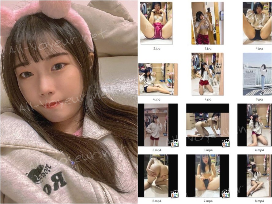 ショートパンツの超かわいい女子大生変態自撮り8P12V