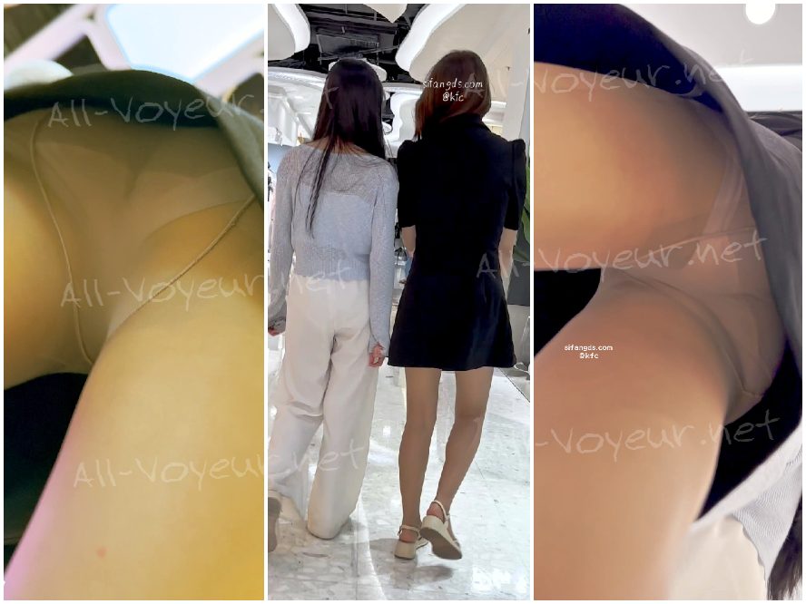 【KFC】长裙学生妹额逛街。透明高跟骚气外表下穿着可爱内[某房原版]
