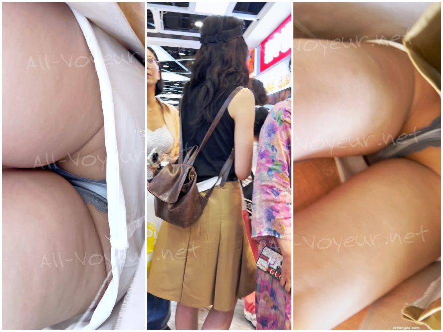 【KFC】长裙靓女和闺蜜逛街 拍着拍着发现镜头 淡粉色内内