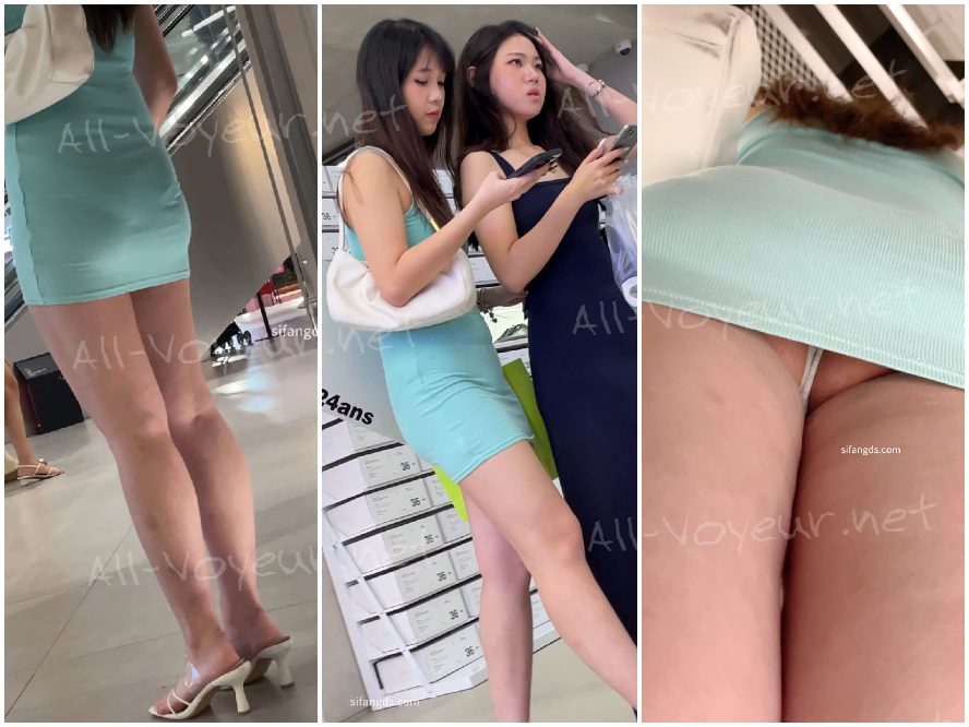 【KKCD㊙️】3310-极品蓝色包臀裙透明高跟鞋骚货骚NN