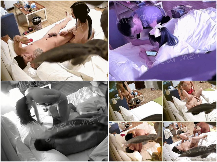 ホテルの現実❤️魅力的な若い女性とタトゥーの強い男性のセックスパートナーは、短いセックスの前に一晩中インクを塗ります