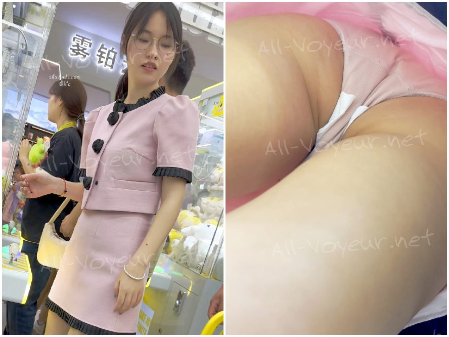 【KFC】两姐妹逛街买奶茶。长裙下穿着同款蓝色内一箭双雕