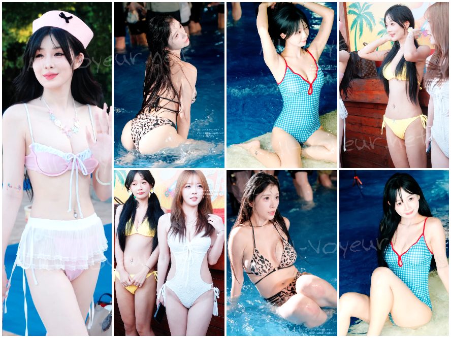 【天目湖水世界】2025年比基尼泳装都是极品网红美女