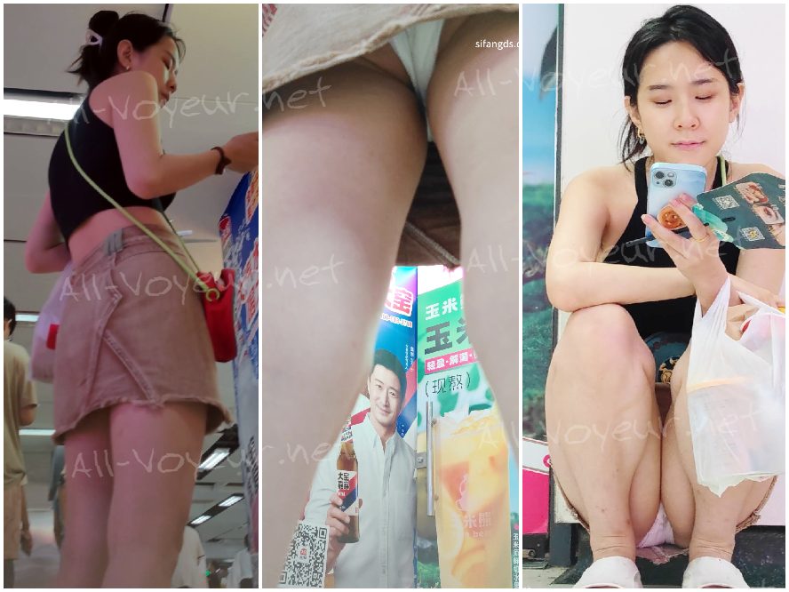 （オリジナル：孔城）プリーツスカートをはいた女の子が公園を歩いている。少し透け感のあるピンクのNが彼女の太ったお尻に巻き付いている。CD前後