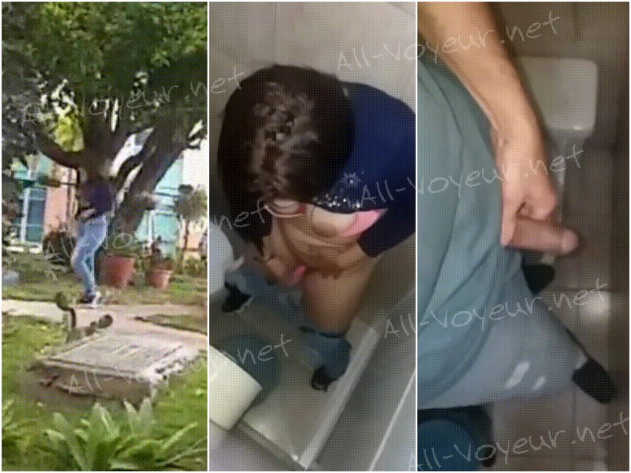 ❤️✅デカ尻の若い女性をトイレまで追いかけたが、彼女がオナニーしているとは思わなかった [8P+1V]