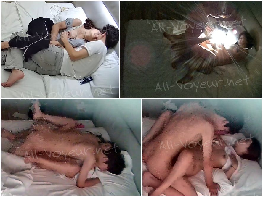 【大学城酒店】奇葩学生情侣 做完套套拔出来吹气球