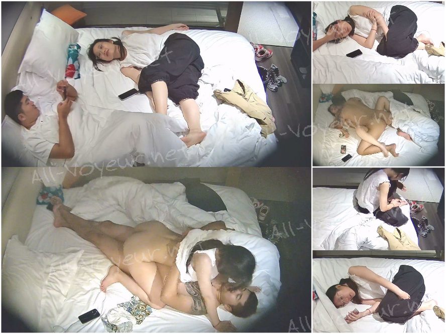 ホテル隠し撮り❤️おとなしく行儀の良いメガネの隣の女の子がタトゥーを入れた彼氏を見つけ、コンドームなしで犯され、精液を膣内に発射されました