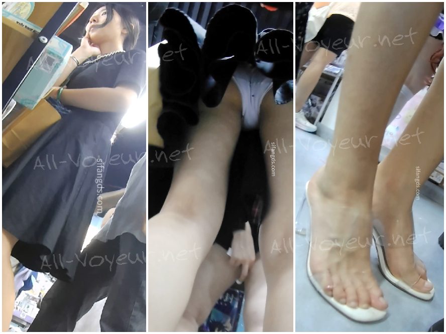 138 - 黒いドレスを着た女子高生、優雅で美しい脚と足、白い漫画の下着
