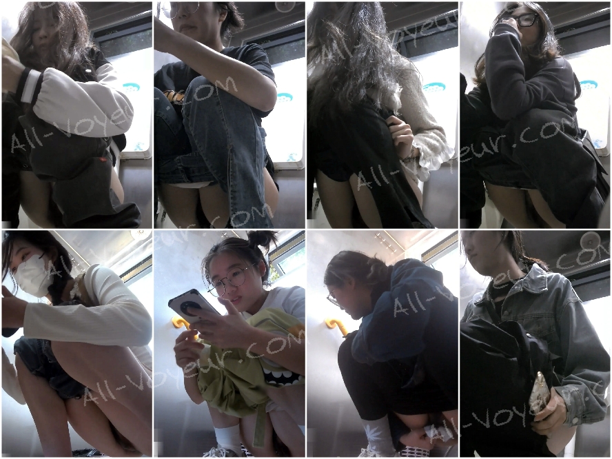 教員養成大学近くの女子トイレで撮影された、新たに流出した写真❤️ 数人の女子学生がマスクを着けて排尿し、可愛い女の子の陰部には長い白いTバックがぶら下がっている。