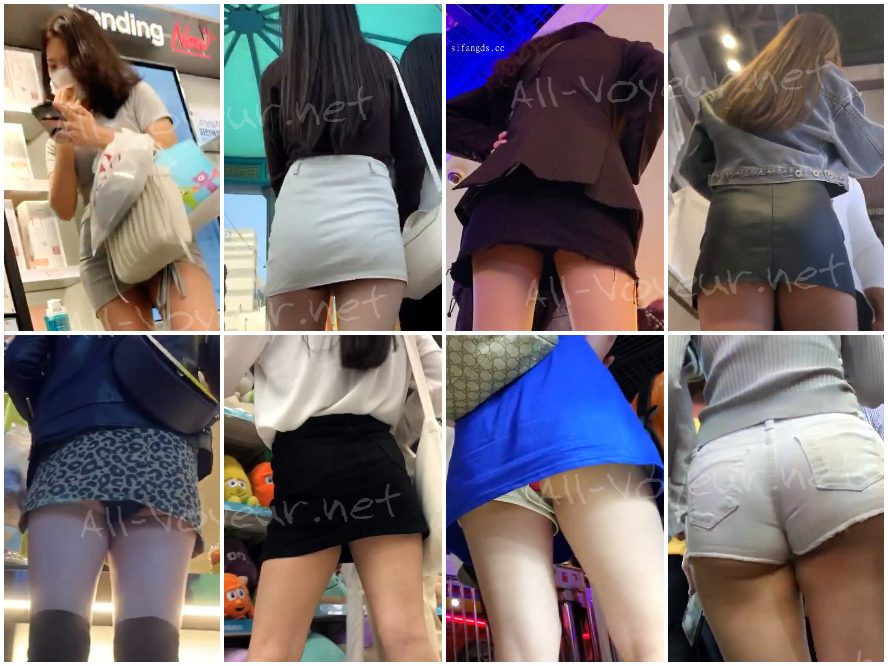 最高品質のバーゲン品、客室乗務員、ショッピングモールのノーパンで大きなお尻の夜市の美女たち。