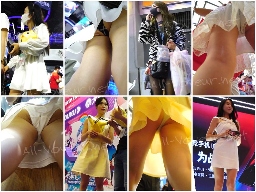Waltz 2020 ストリートスタイル CD フルコレクション❤️ さまざまな下着、色白の太もも、お尻を身に着けたさまざまな美女のクローズアップショット