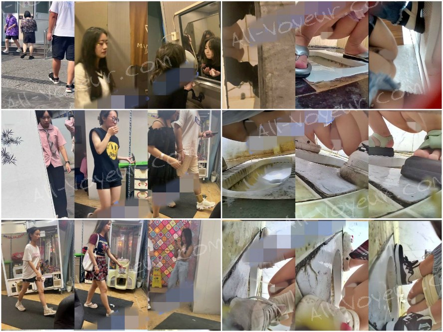 【トイレショット】新たに流出した映像には、クローズアップや正面からのショットなど、さまざまな場所でさまざまな女の子が排尿している様子が映っている。