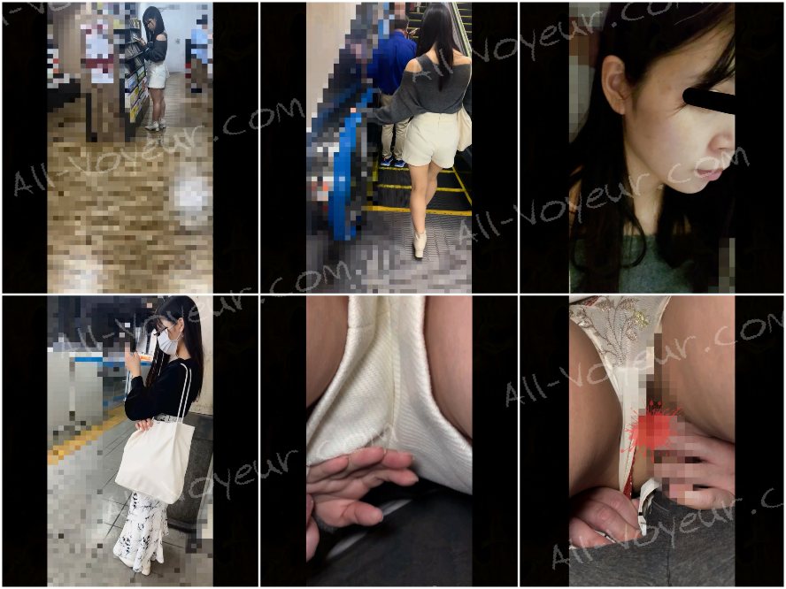 [乗車記録146]同じ女を2回、電車で性教育してやった...1日目の白いキュロットと、数日後の濡れたスカートの中。