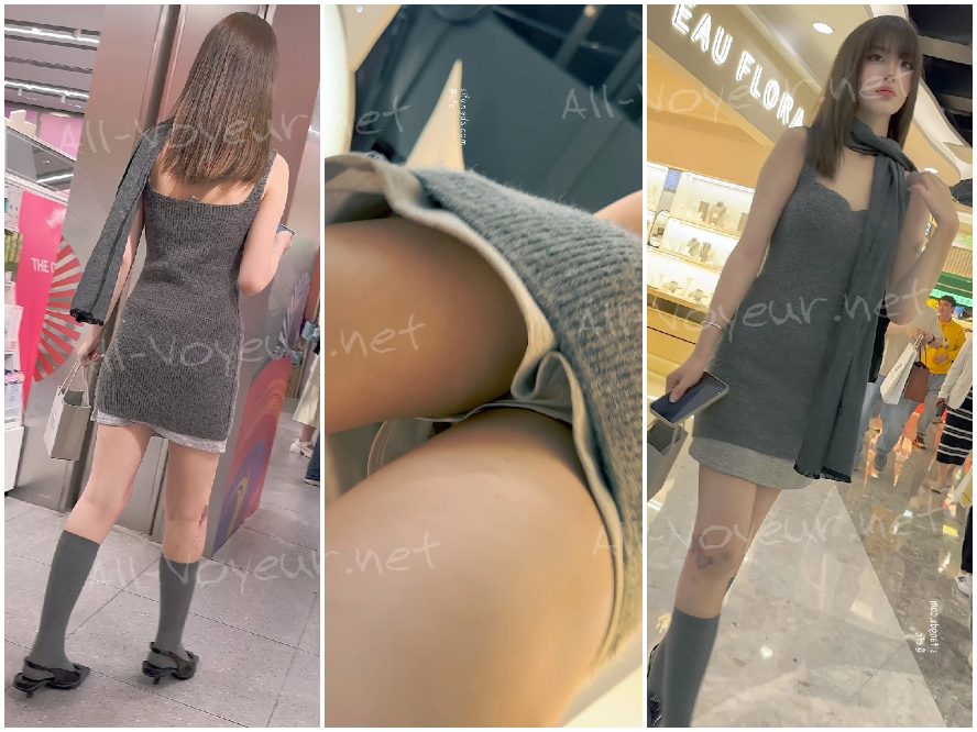 カメラマンに囲まれて、いろんなポーズをとって写真を撮られる一流メイドさん。透け透けの下着とのコントラストが鮮やか。