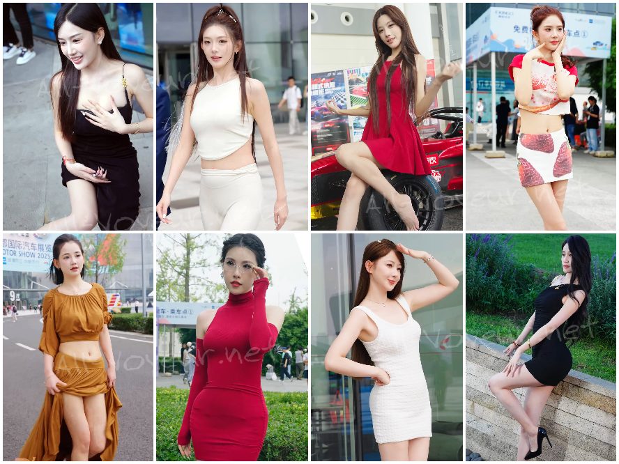 さまざまなトップクラスの高価値インターネットセレブモデルの長い脚の比較（120V）